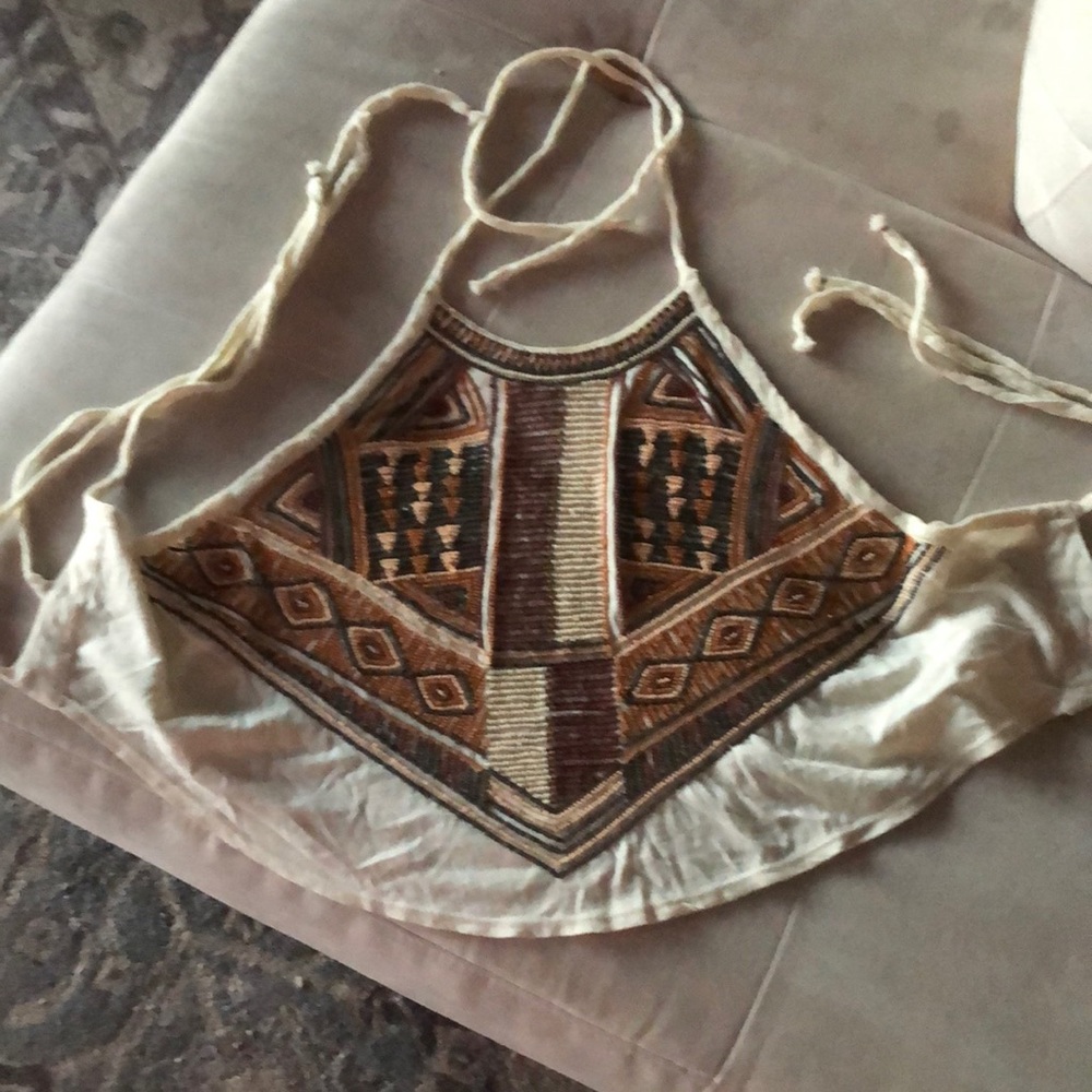 Free People Beaded Halter Top